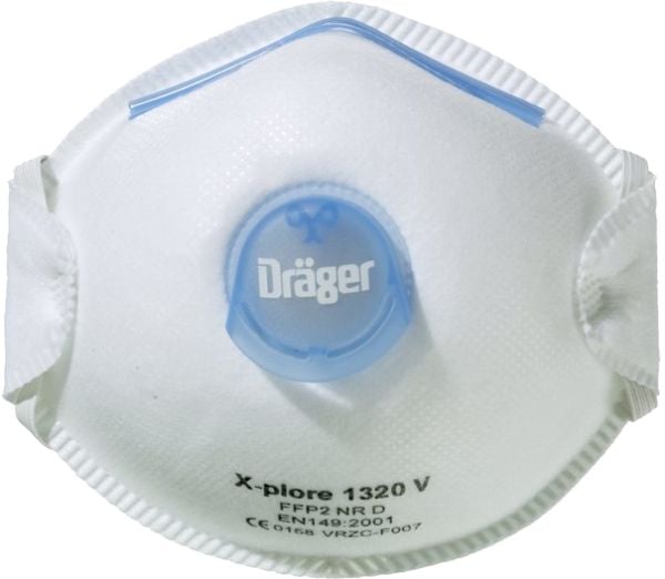 Dräger X-plore 1320 FFP2 V NRD partikkelelvermaske m. ventil (10-pk) 3951214