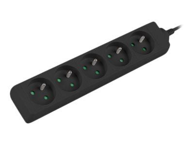 Lanberg PS0-05E-0100-IEC-BK, 1 m, Sisätila, Tyyppi E, C14 liitin, Suora, musta