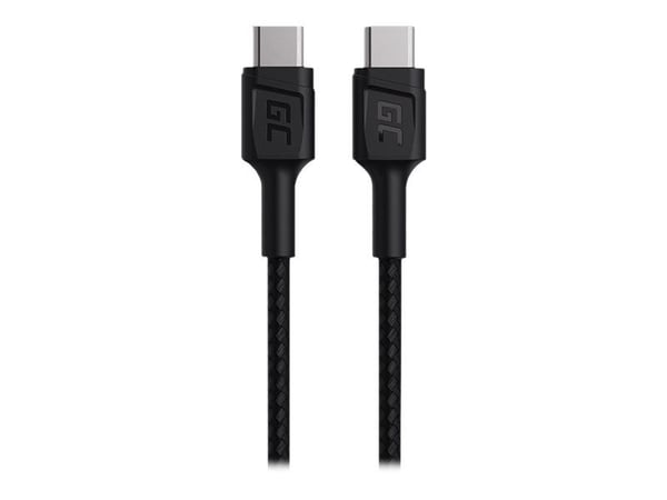 Green Cell PowerStream - USB-kabel - USB-C (hann) til USB-C (hann) - USB 2.0 - 1.2 m - USB Power Delivery (60W) - svart