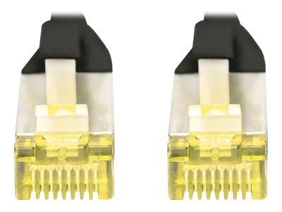 DIGITUS - Koblingskabel - RJ-45 (hann) til RJ-45 (hann) - 2 m - S/FTP - CAT 6a - med støvel, halogenfri, formstøpt, uten hindringer - svart (en pak...