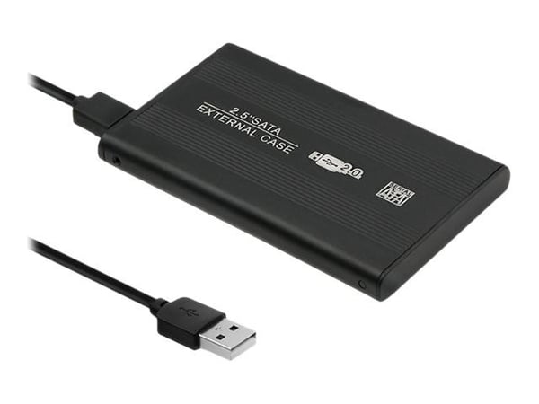 Qoltec - Lagringspakke - 2,5" - SATA 6Gb/s - USB 2.0 - svart