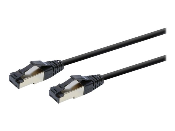 Cablexpert - Koblingskabel - RJ-45 (hann) til RJ-45 (hann) - S/FTP - CAT 8 - halogenfri, formstøpt, uten hindringer - svart