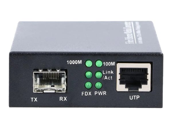 Extralink Sedir - Valokuitumuuntaja - GigE - 1000Base-LX, 1000Base-SX, 1000Base-FX, 100Base-FX, 100Base-TX, 1000Base-T - RJ-45 / SFP (mini-GBIC) - ...