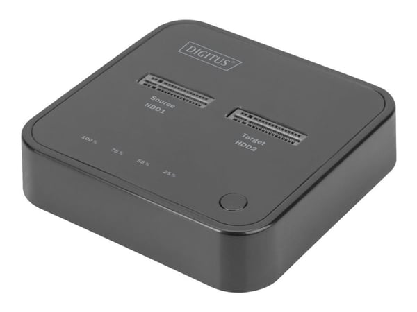 DIGITUS - SSD-dokkestasjon - brønner: 2 - M.2 - M.2 NVMe Card - USB-C 3.2 (Gen 2) - svart