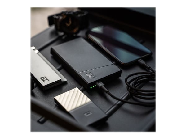 Green Cell PowerPlay 10S - Powerbank - 10000 mAh - 18 Watt - GC Ultra Charge, PD - 3 ulostuloa (2 x USB, USB-C) - lajittelu