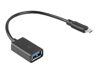 Lanberg - USB-adapter - Micro-USB type B (hann) til USB (hunn) - USB 2.0 OTG - 15 cm - svart