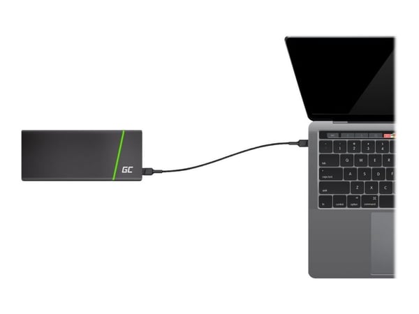 Green Cell PowerStream - USB-kabel - USB-C (hann) til USB-C (hann) - USB 2.0 - 1.2 m - USB Power Delivery (60W) - svart