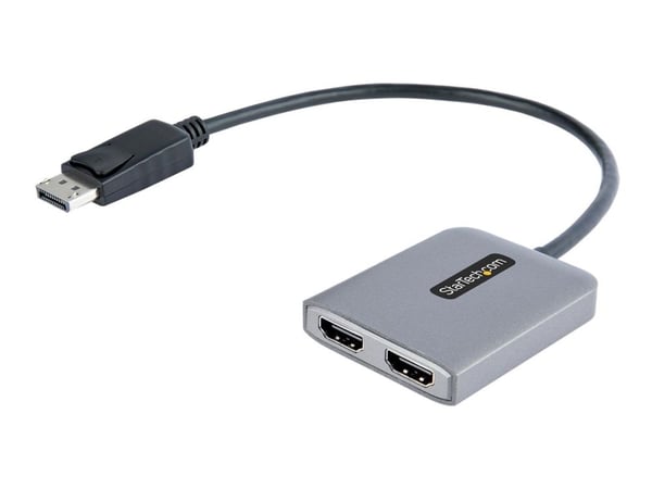 Startech DP to Dual HDMI MST HUB, Dual HDMI 4K 60Hz, DisplayPort Multi Monitor Adapter with 1ft (30cm) Cable, DP 1.4 Multi Stream Transport Hub, DS... Startech DP to Dual HDMI MST HUB, Dual HDMI 4K 60Hz, DisplayPort Multi Monitor Adapter with 1ft (30cm) Cable, DP 1.4 Multi Stream Transport Hub, DS...