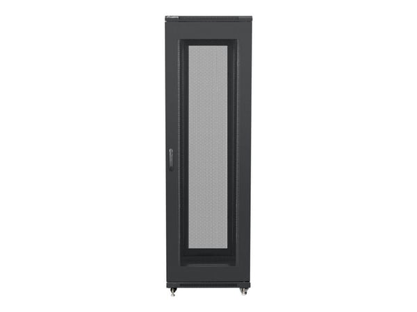 Lanberg - Rack skap - med 4 kjølevifter - 230 V - svart, RAL 9004 - 42U - 19"
