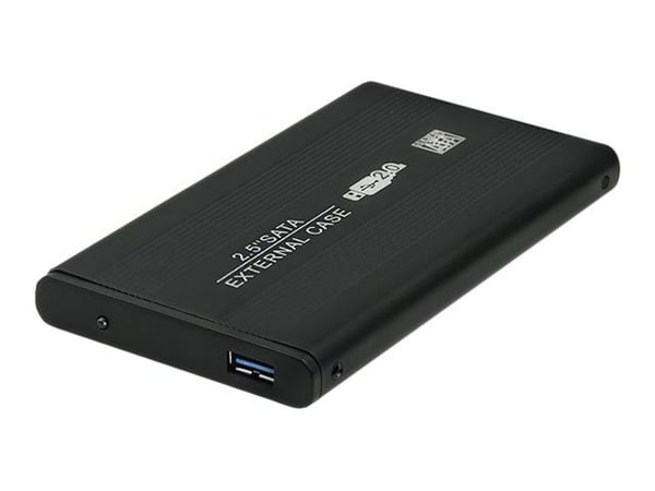 Qoltec - Lagringspakke - 2,5" - SATA 6Gb/s - USB 2.0 - svart