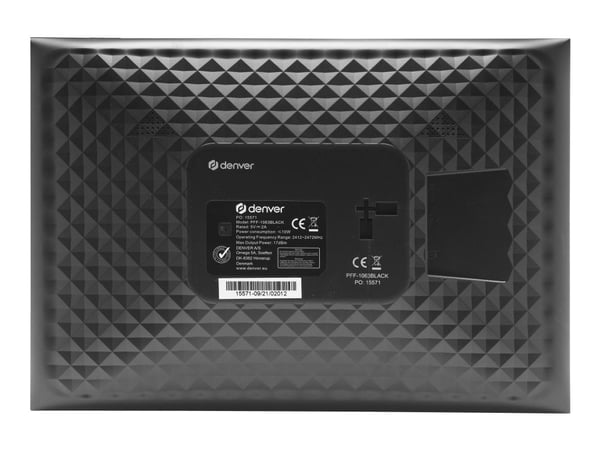 DENVER FRAMEO PFF-1063BLACK - Digital fotoramme - 16 GB - 10.1" - 1920 x 1080 - svart