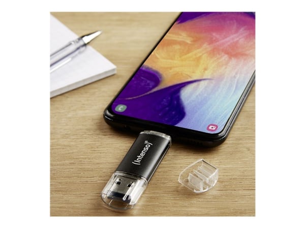 Intenso Twist Line - USB-flashstasjon - 64 GB - USB 3.2 Gen 1 / USB-C - antrasitt