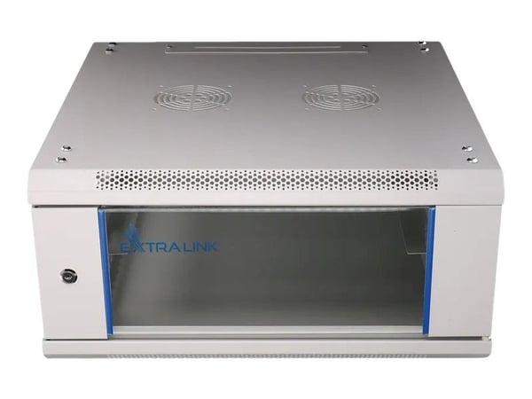 Extralink - Rack skap - 600x600 mm - veggmonterbar - grå - 4U - 19"