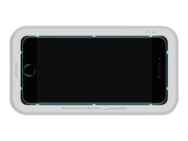 Spigen GLAS.tR AlignMaster - Skjermbeskyttelse for mobiltelefon - glass - rammefarge svart - for Apple iPhone 7, 8, SE (2nd generation)