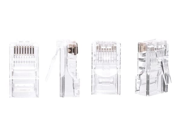 Netrack - Nettverkkontakt - RJ-45 (hann) - UTP - CAT 5e - fargeløs (en pakke 100)