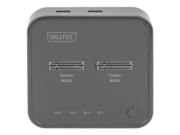 DIGITUS - SSD-dokkestasjon - brønner: 2 - M.2 - M.2 NVMe Card - USB-C 3.2 (Gen 2) - svart