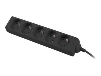 Lanberg PS0-05E-0100-IEC-BK, 1 m, Sisätila, Tyyppi E, C14 liitin, Suora, musta