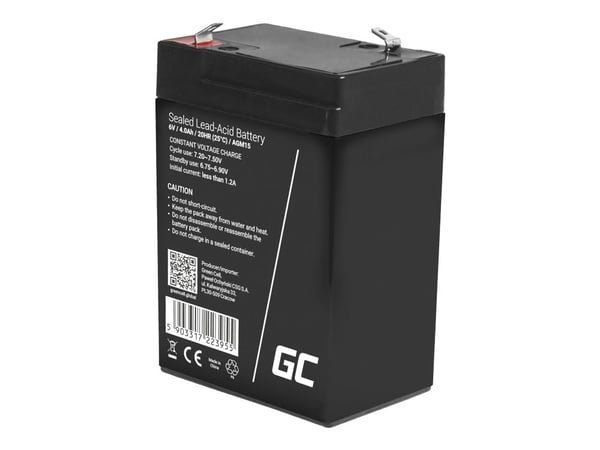 Green Cell - UPS-batteri - 1 x batteri - Sealed Lead Acid (SLA) - 4 Ah - svart