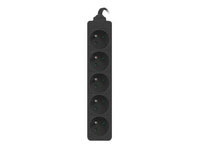 Lanberg PS0-05E-0100-IEC-BK, 1 m, Sisätila, Tyyppi E, C14 liitin, Suora, musta