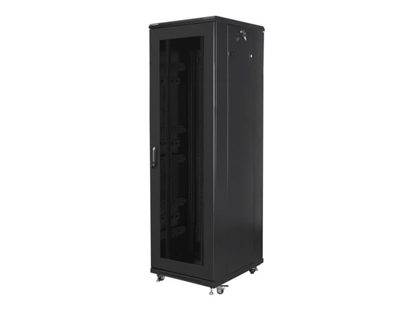 Lanberg - Rack skap - med 4 kjølevifter - 230 V - svart, RAL 9004 - 42U - 19"