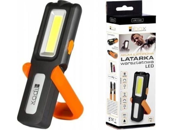 LIBOX LB0190 uppladdningsbar arbetslampa LED ficklampa