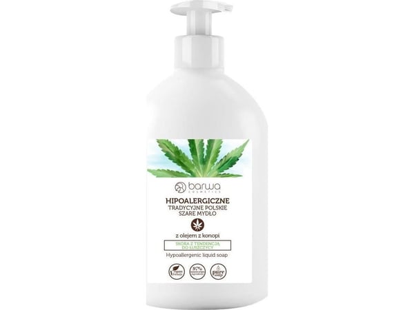 BARWA hypoallergen tradisjonell polsk flytende såpe med hampolje 500 ml