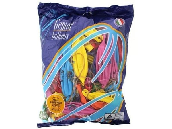 Pastellballong i rund form med tryck Lux-50 st GPBD1/ASL50