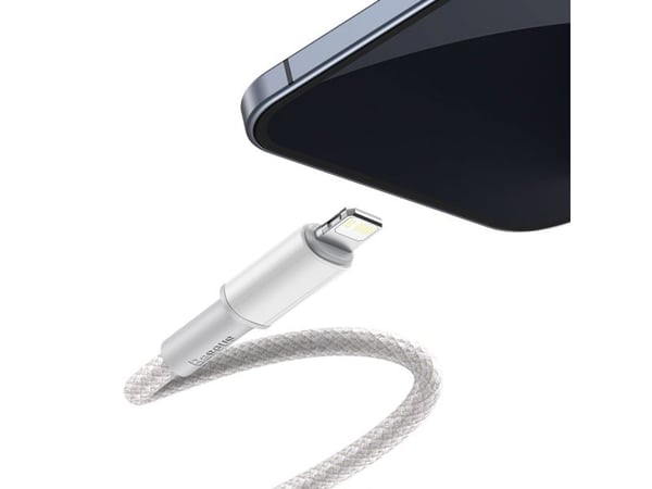 Baseus CATLGD-A02, 2 m, Lightning, USB C, Hankjønn, Hankjønn, Hvit