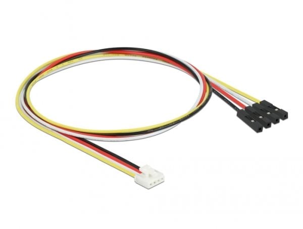 Delock IOT - Strøm/data-kabel - 4-pinners Grove (hann) til brokabler (hunn) - 5 A - 50 cm - strømkabel - svart, hvit, gul, rød