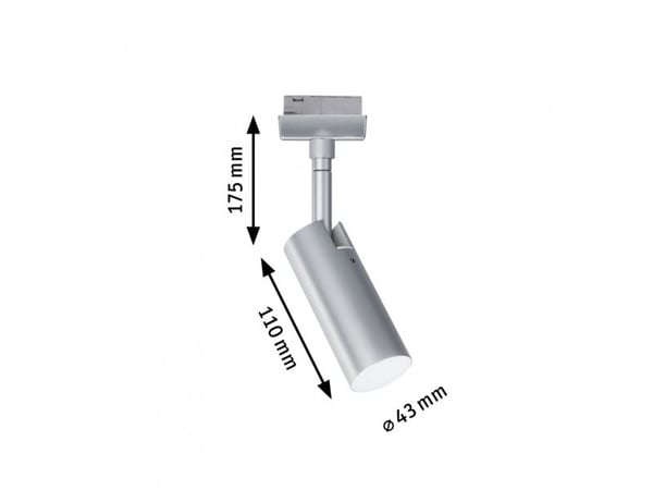 Paulmann Tubo, Innfelt lyspanel, LED, 4,5 W, 4000 K, 500 lm, Krom