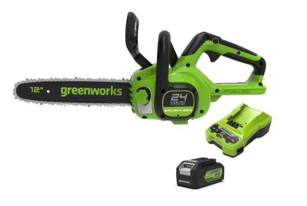 Kjedesag-batteri Greenworks 24V - sett lader + batteri 4Ah (GD24CS30K4)