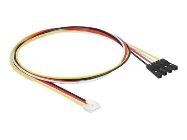 Delock IOT - Strøm/data-kabel - 4-pinners Grove (hann) til brokabler (hunn) - 5 A - 50 cm - strømkabel - svart, hvit, gul, rød