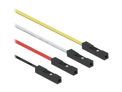 Delock IOT - Strøm/data-kabel - 4-pinners Grove (hann) til brokabler (hunn) - 5 A - 50 cm - strømkabel - svart, hvit, gul, rød