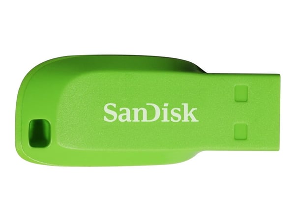 SanDisk Cruzer Blade 64 Gb, 64 GB, USB A-tyyppi, 2.0, Ilman suojusta, Vihreä