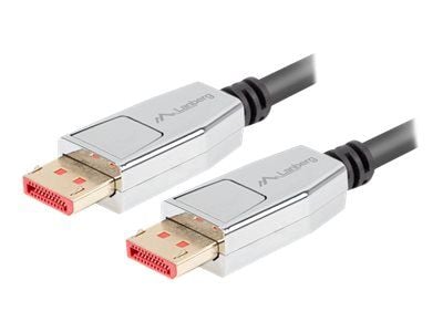 Lanberg CA-DPDP-20CU-0010-BK DisplayPort-kabel 1 m svart - sølv (CA-DPDP-20CU-0010-BK)