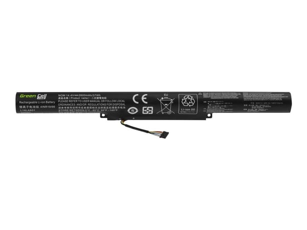 Green Cell PRO - Akut ja paristot (svarende til: Lenovo L14L4A01) - Litiumion - 4-soluinen - 2600 mAh - lajitelma - Lenovo IdeaPad 500-15ISK 80NT; ...