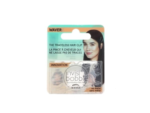 Hårspenner InvisiBobble Waver Crystal Clear, 3stk