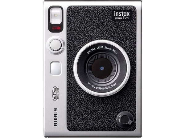Fujifilm Instax Mini Evo, 1/5", 2560 x 1920 pikseliä, CMOS, Musta, Hopea, 16 s, Auto, Hienojakoinen, Fluoresentti, Hehkuva, Sävy