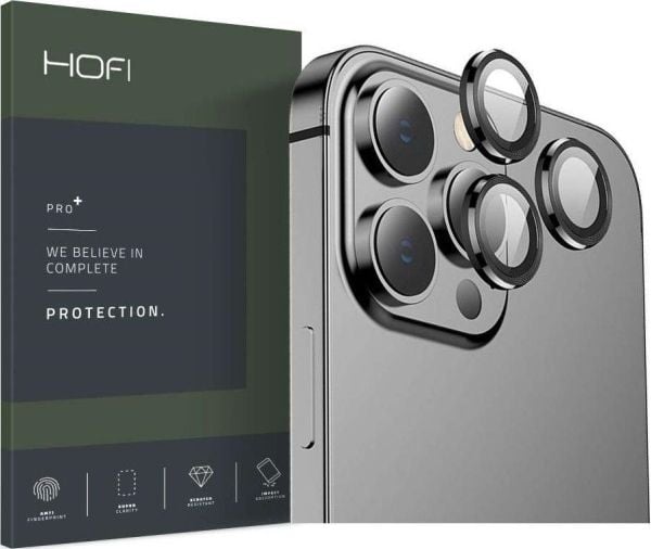 Hofi Camring Pro+ kameran linssilasi Apple iPhone 13 Pro/13 Pro Max Musta