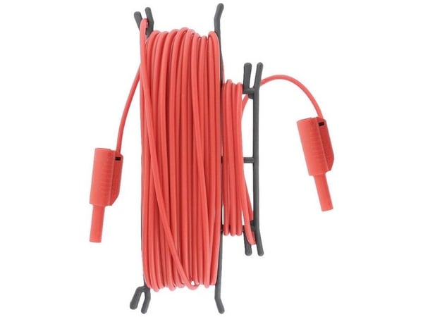 Metrel A 1640 Sikkerhedsprøveledning [Bananstik 4 mm - Bananstik 4 mm] 20 m Rød 1 stk