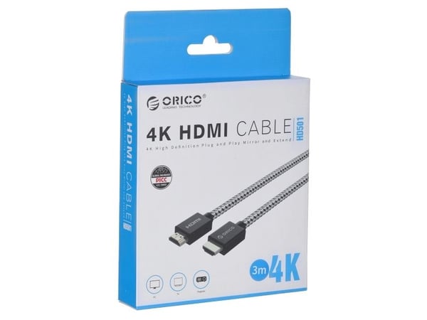 ORICO KAAPELI HDMI 2.0, 4K@60HZ, PUNOTTU, 3M