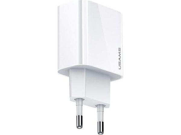 USAMS reiselader 20W USB-C PD, hvit