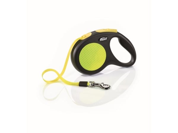 flexi New NEON bånd M, 5M, 25KG, black/neon gul