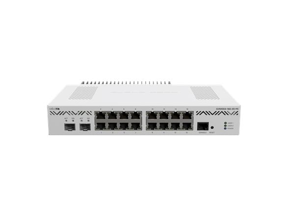 Mikrotik CCR2004-16G-2S+PC, Nopea Ethernet, Valkoinen