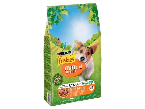 FRISKIES Mini Menu Kana vihannesten kera - koiran kuivaruoka - 1,5 kg
