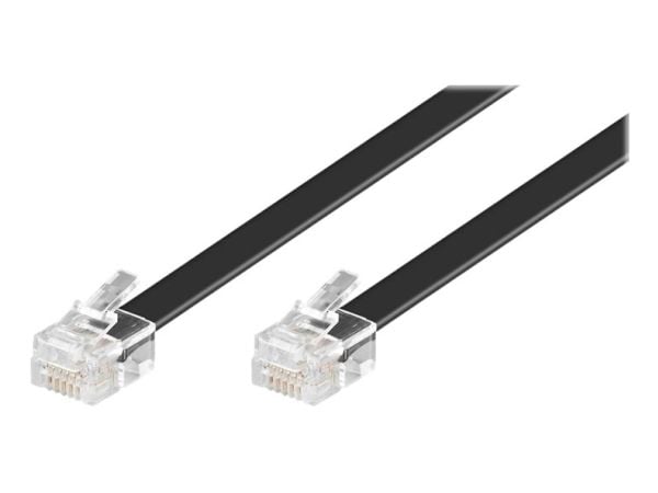 Goobay 3m RJ-12 kabel, 3 m, RJ-12, RJ-12, RJ-12, Sort, Hanstik, Hanstik