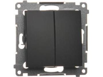 Kontakt-Simon Simon 54 Candlestick switch (module) 10AX 250V quick disconnect black mat DW5.01/49