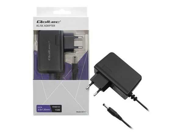 Qoltec - Strømadapter - AC 220-240 V - 15 watt