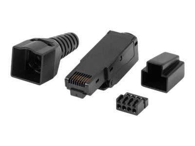 Lanberg PLU-6000TL, RJ-45, musta, uros, suora, nailon, polykarbonaatti (PC), kat. 6