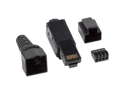 Lanberg PLU-6000TL, RJ-45, musta, uros, suora, nailon, polykarbonaatti (PC), kat. 6